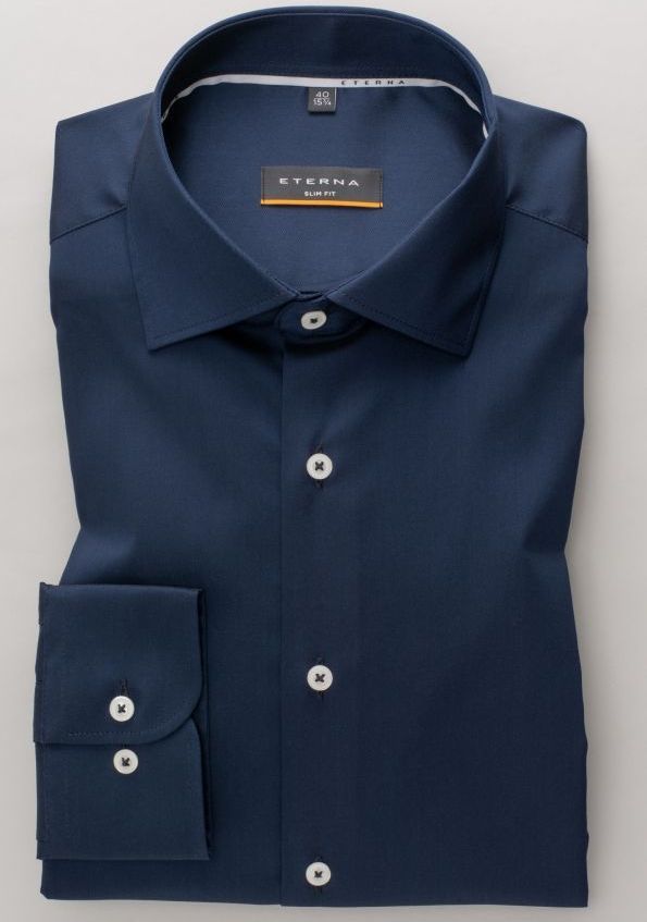 skjorte, navy, 44