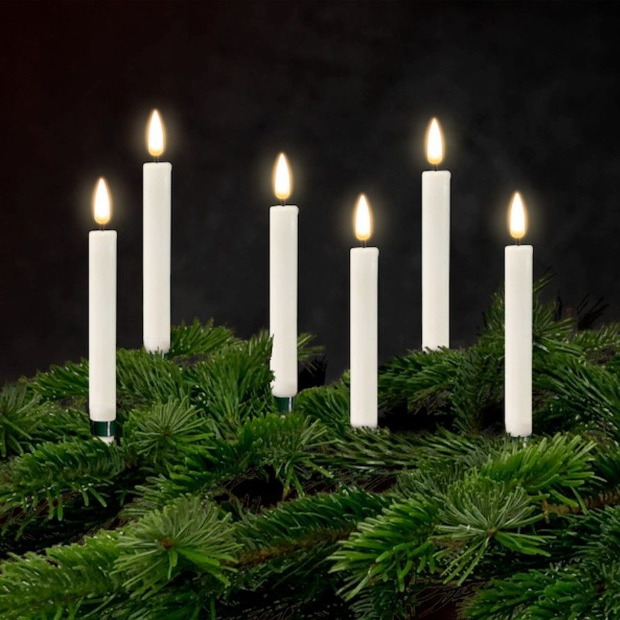 Deluxe Homeart RFJul0001 White Juletræslys 6 Pærer 6stk