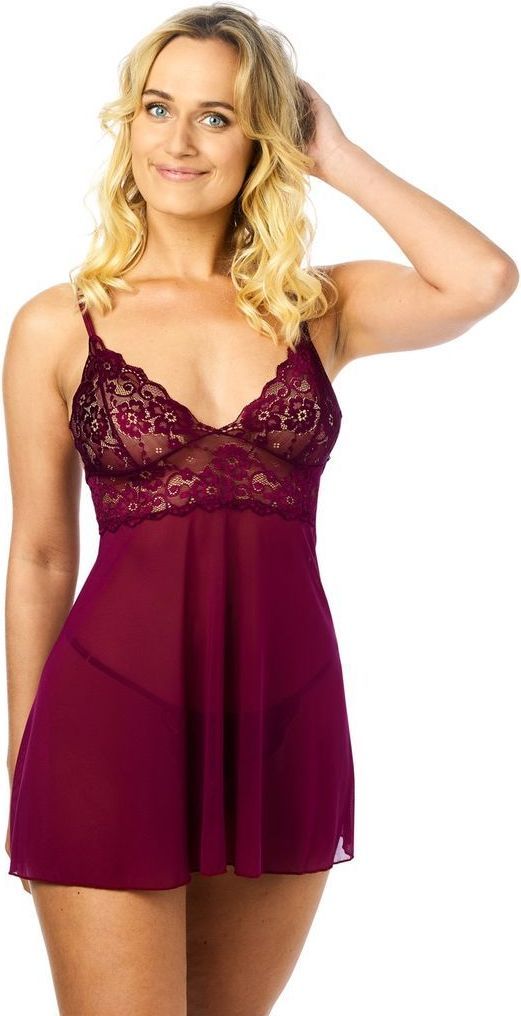 Nortie Basil Bordeaux Babydoll Set
