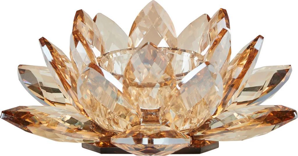 lotus votive fyrfadsstage, stor - amber