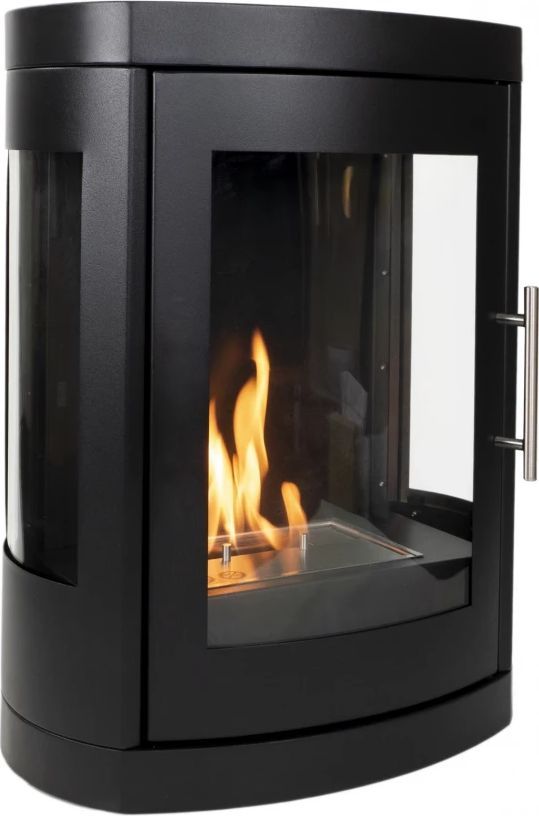 ScandiFlames Oregon Wall-mounted Bioethanol Stove Black