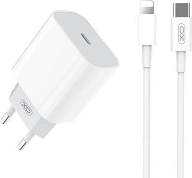 Xo Netværksoplader CE32 PD 20W USB-C Lightning Kabel