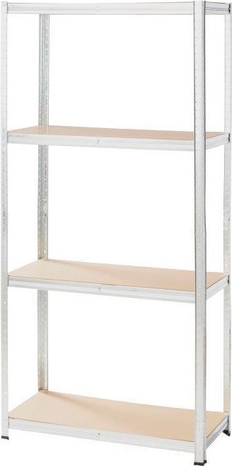 stålreol galv. m/5 hylder - 90 x 180 x 45 cm