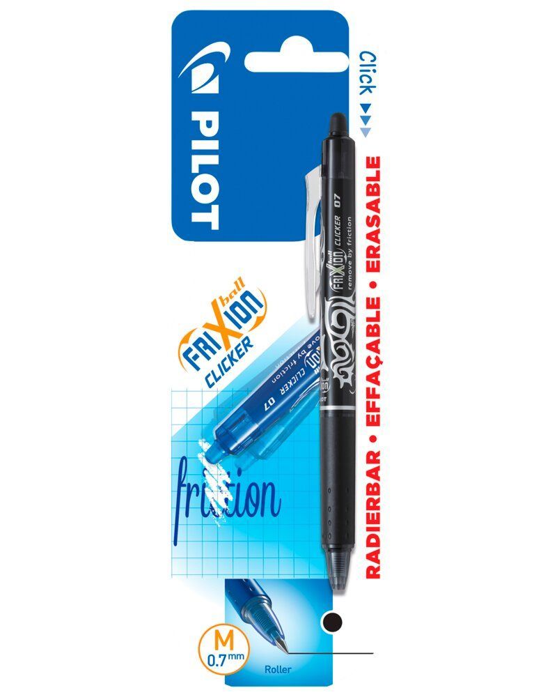 Pilot frixion clicker 0,7 sort (På lager i butik)
