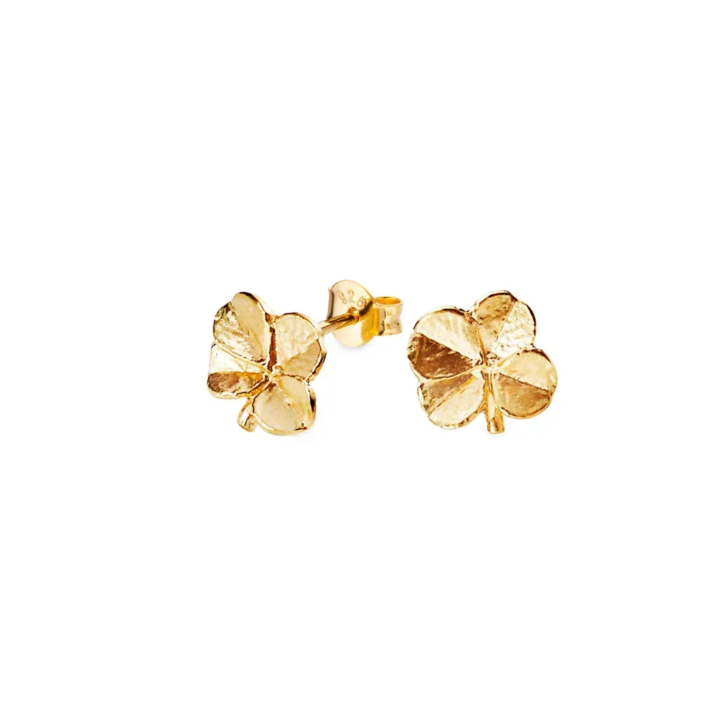 Flora Danica Jewellery Firkløver Ørestik, Forgyldt