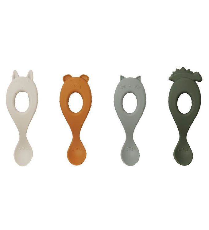 liewood skeer - liva - silikone - 4-pak - hunter green mix