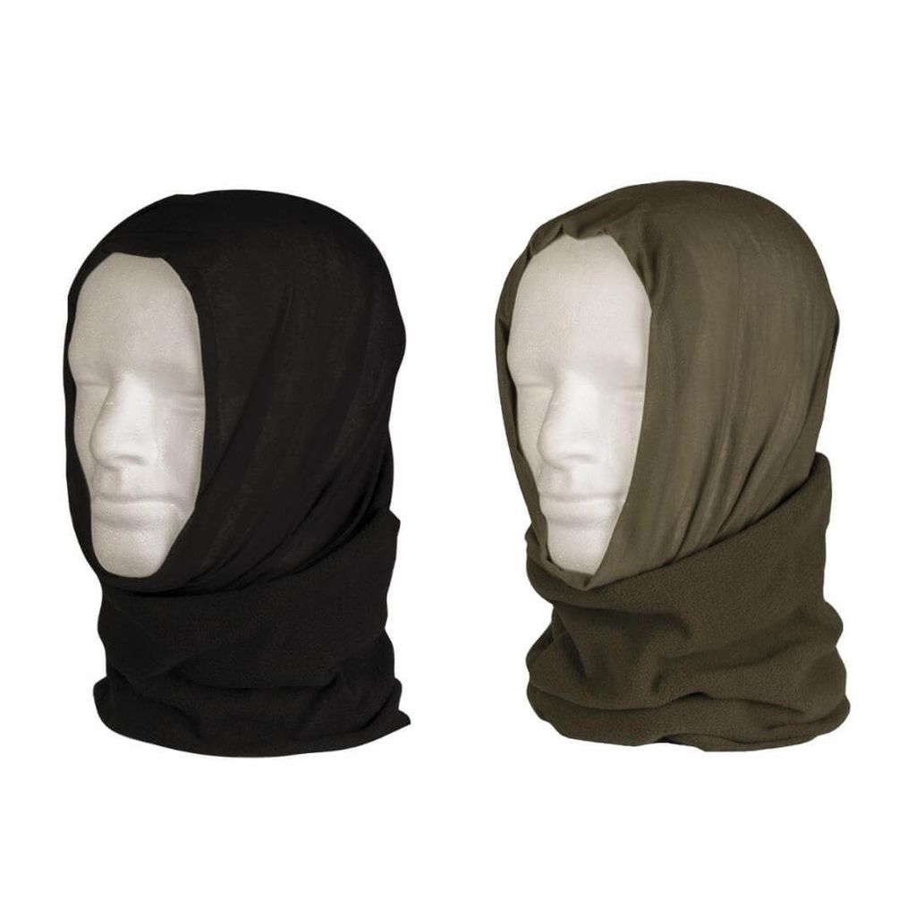 Mil-Tec Multifunktionstuch headgear fleece rundschal schlauchschal multifunktionschal schwarz