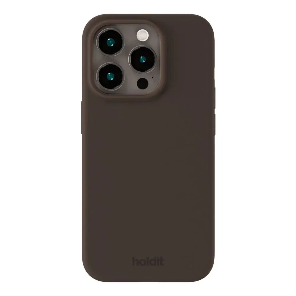 holdit silicone case iphone mocha brown 15 pro