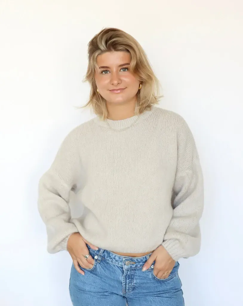 cozy strik - beige