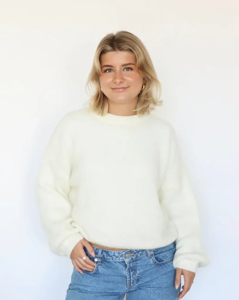 cozy strik - hvid