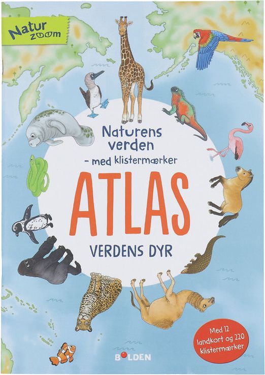 Forlaget Bolden Atlas Verdens Dyr Klistermærkebog