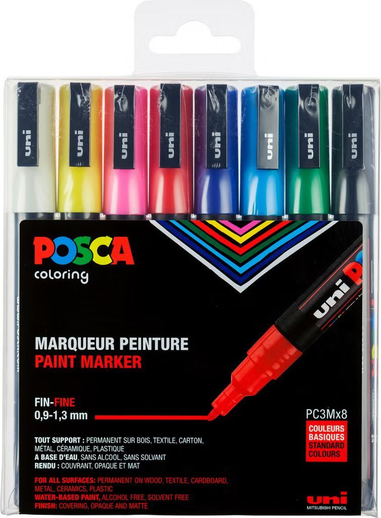 Posca PC-5M 8-Sæt Flerfarvet Paintmarker