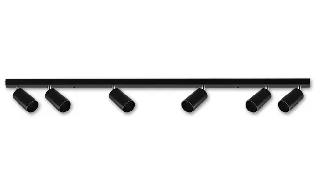 Masterled loftslampe Bardo 6-punkts loftslampe (spot) sort/krom