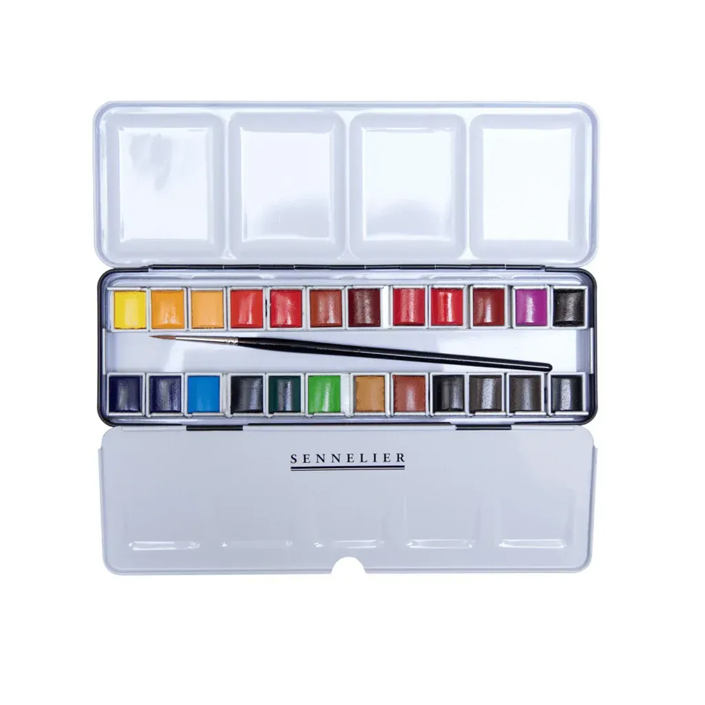 Sennelier L'aquarelle sæt med 24 pans