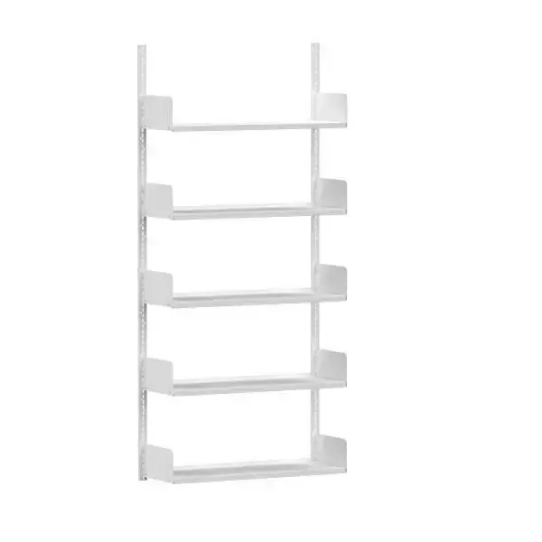 kontorreol i stål til væg 2000x900x300mm hvid grundsektion
