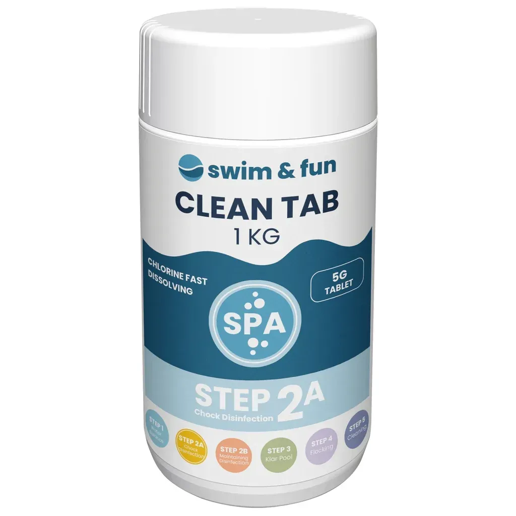 cleantab 5g klortabletter 1kg swim & fun