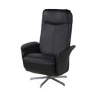 Mogens Hansen Resto Lænestol Medium SH: 44 cm - Premium Læder / Sort