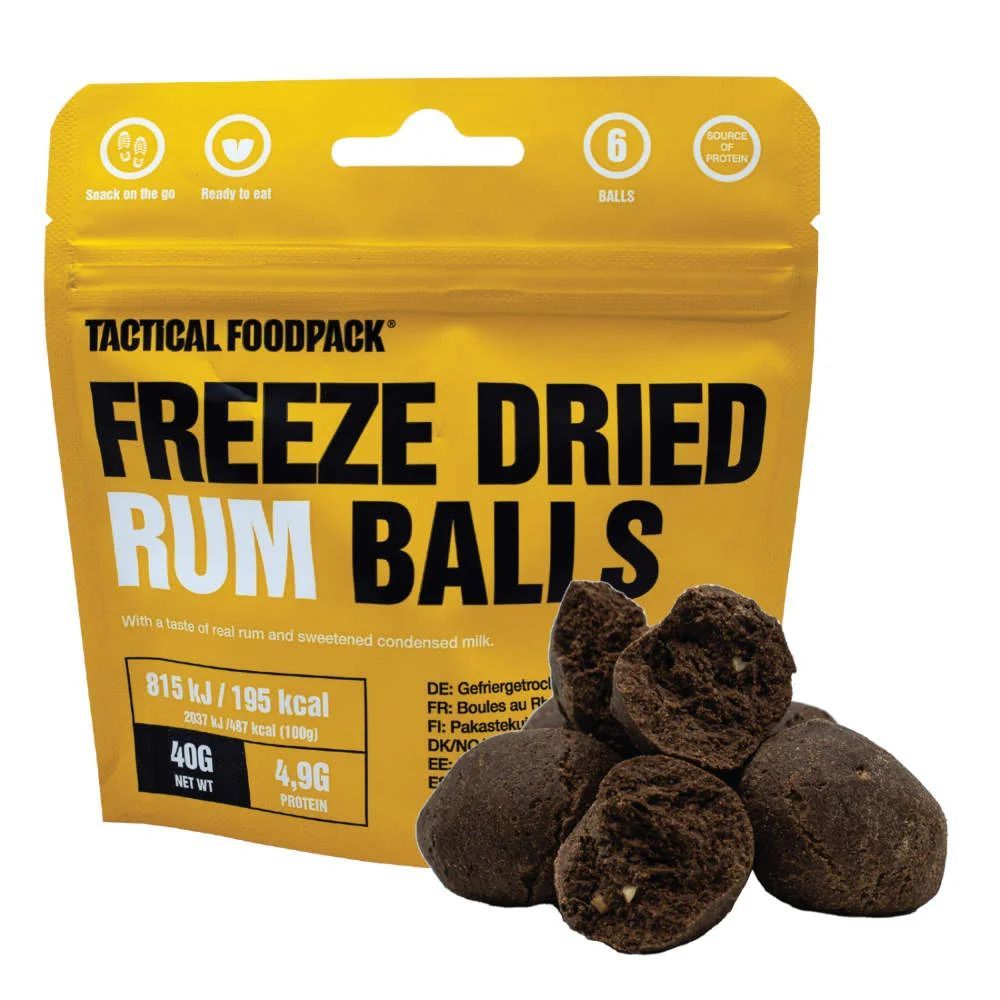 Frysetørrede Romkugler 195 kcal fra Tactical Foodpack
