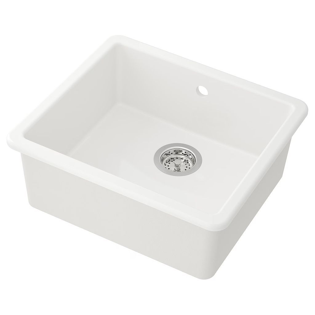HAVSEN Køkkenvask med synlig front - hvid 62x48 cm