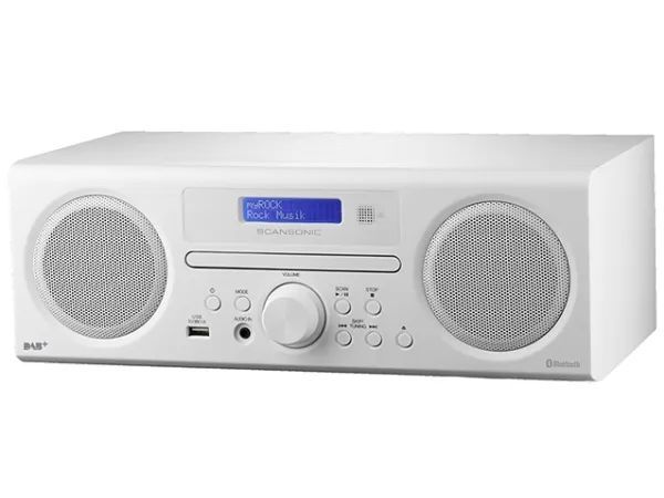 Scansonic DA310 - Digital radio - DAB+/FM - 10W - Hvid
