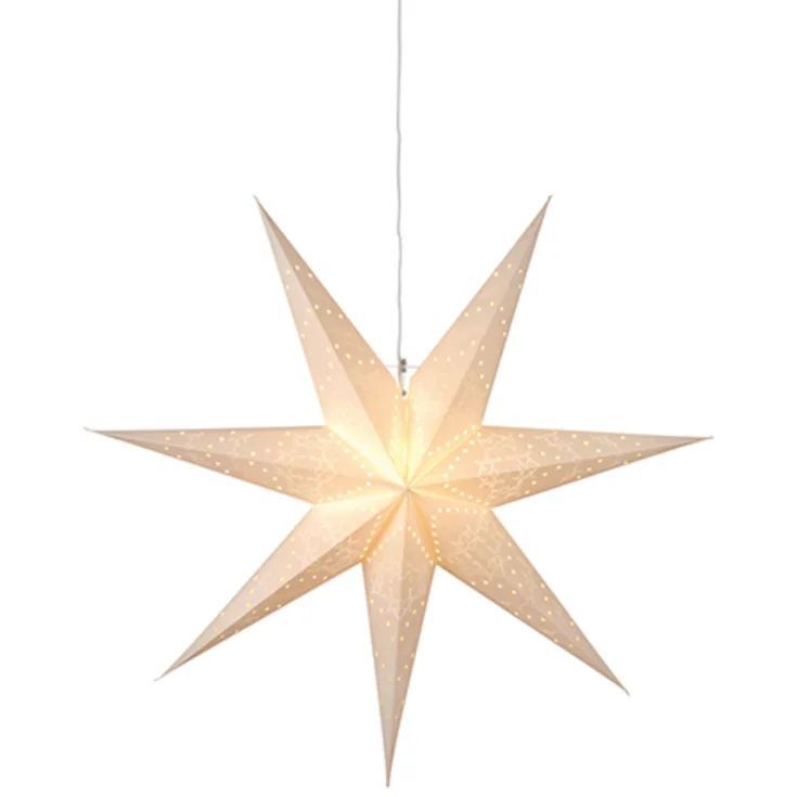 star trading sensy julestjerne med lys, 54 cm, hvid