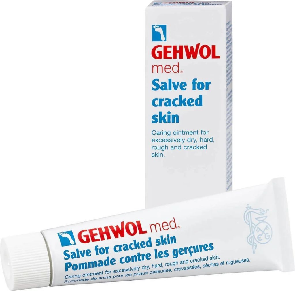 salve til hælrevner. gehwol med. salve for cracked skin.