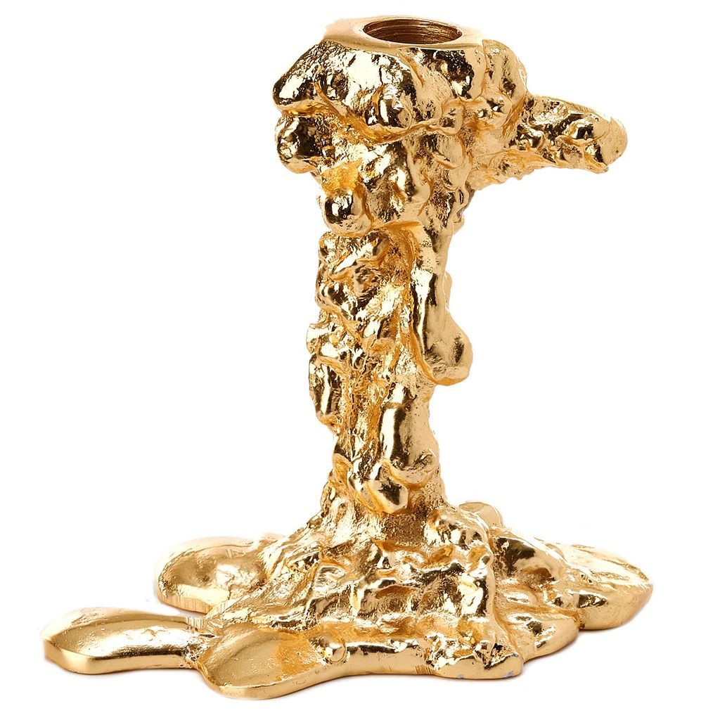 drip lysestage s 14 cm, guld