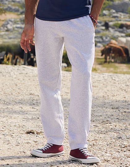 Fruit of the Loom Jogging Bukser Uden Elastik I Ben - Dark Heather Grey