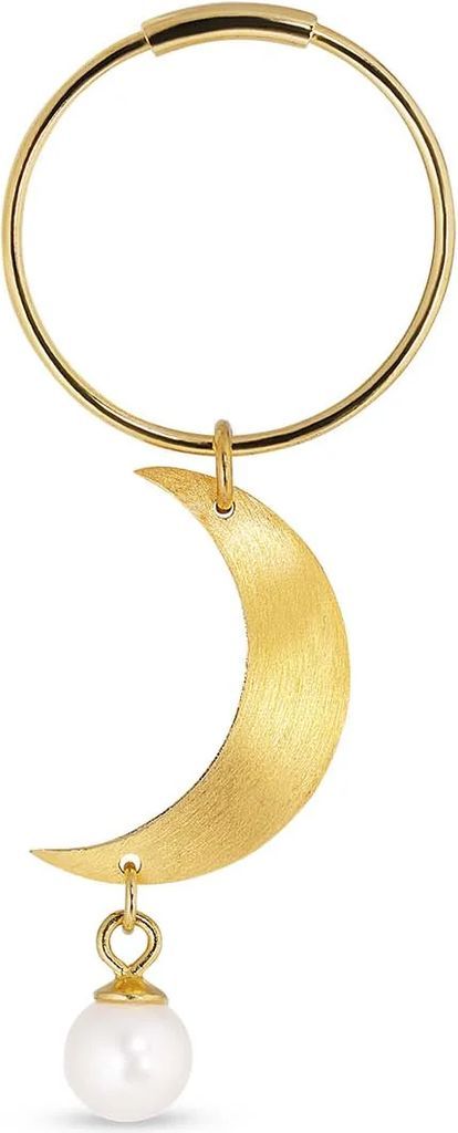        half moon ørering single guldbelagt sølv hmcp-xjk24-1-g