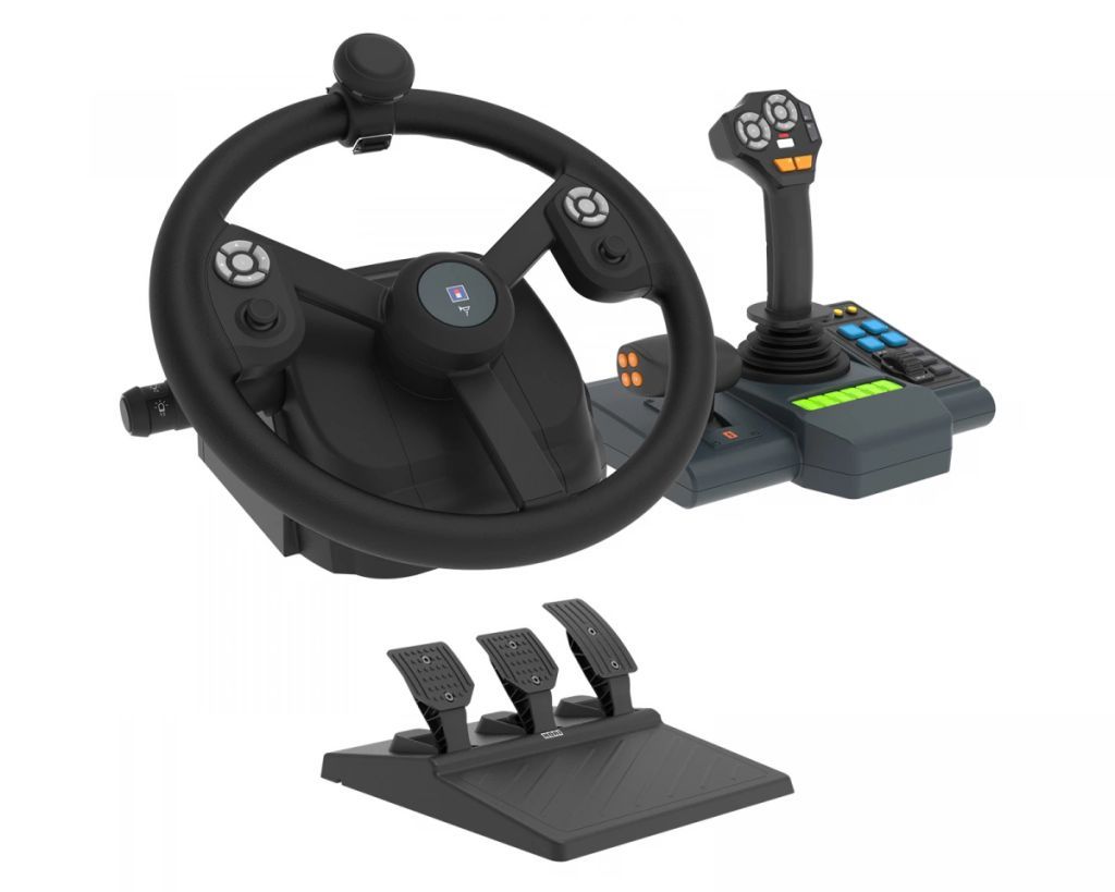 Hori Farming Vehicle Control System - Farm Sim Steering Wheel and Pedals