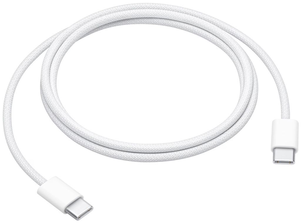original apple woven usb-c til usb-c kabel 60w - 1m - hvid (mqkj3zm/a)