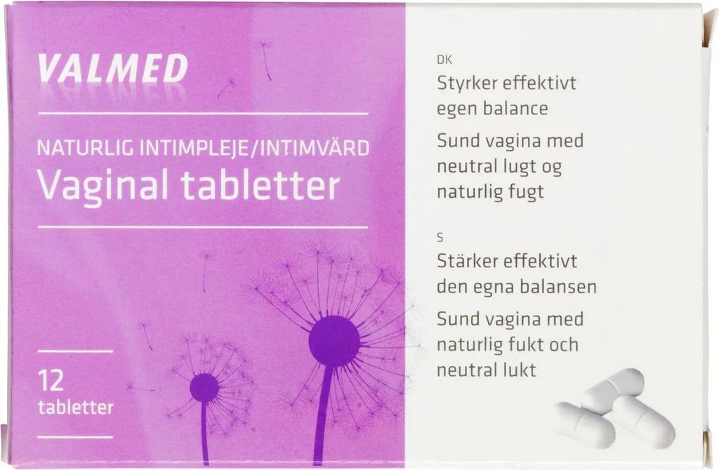 Valmed Vaginal 12 stk Stikpiller, Vagitorier, Tablet
