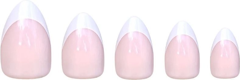 DUFFBEAUTY Classic French, Medium Almond Instant Pro Press-on Manicure - Kunstige Negle hos Magasin