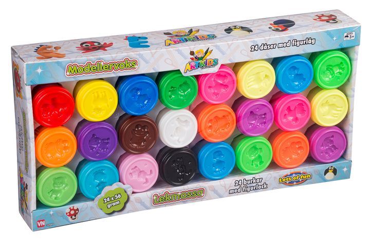 VN Toys 24 dåser modellervoks fra Artkids
