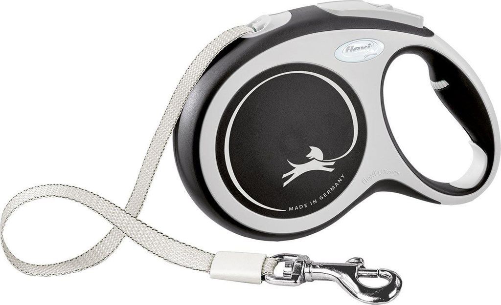 Flexi New comfort bånd Sort L - 8 m