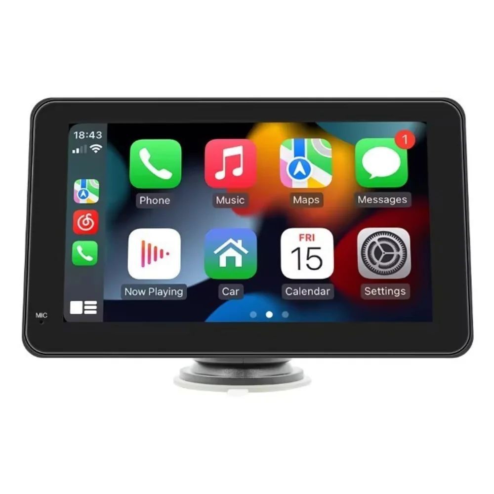 7" multimedia skærm med trådløs Apple Carplay & Android Auto