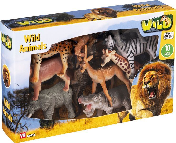 Bull Wild Animals figures 10 pcs 63638