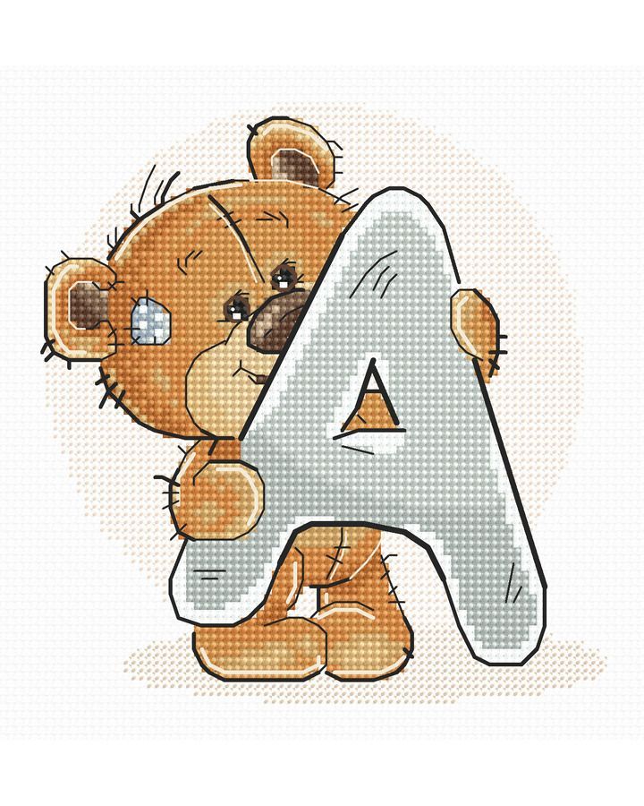 Broderikit Billede Bamse A