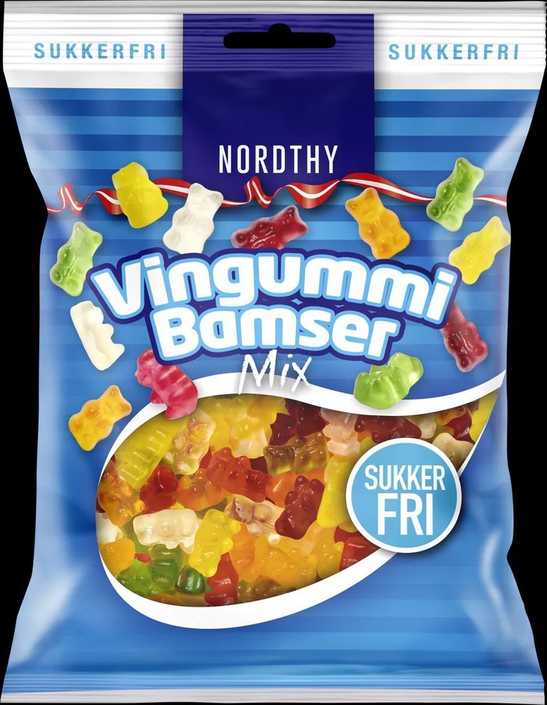 Nordthy Sukkerfri Vingummi Bamser 80