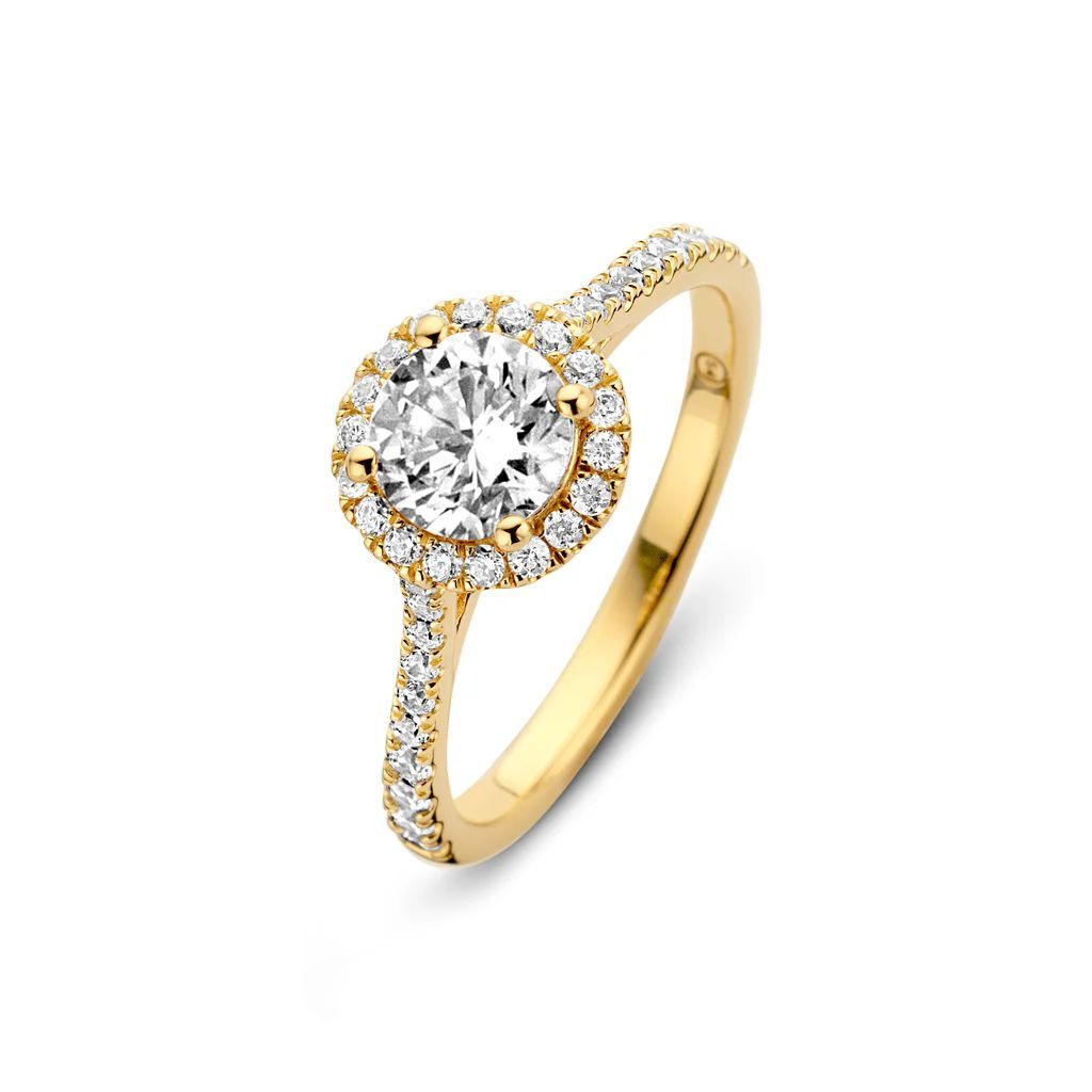 romance ring - sterlingsølv forgyldt - zirkonia