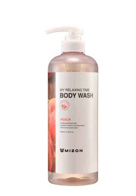 Mizon My Relaxing Time Body Wash, Peach Body Wash, Moisture, Soft