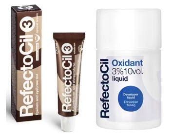 refectocil eyelash & eyebrow tint 3 natural brown & oxidant liquid