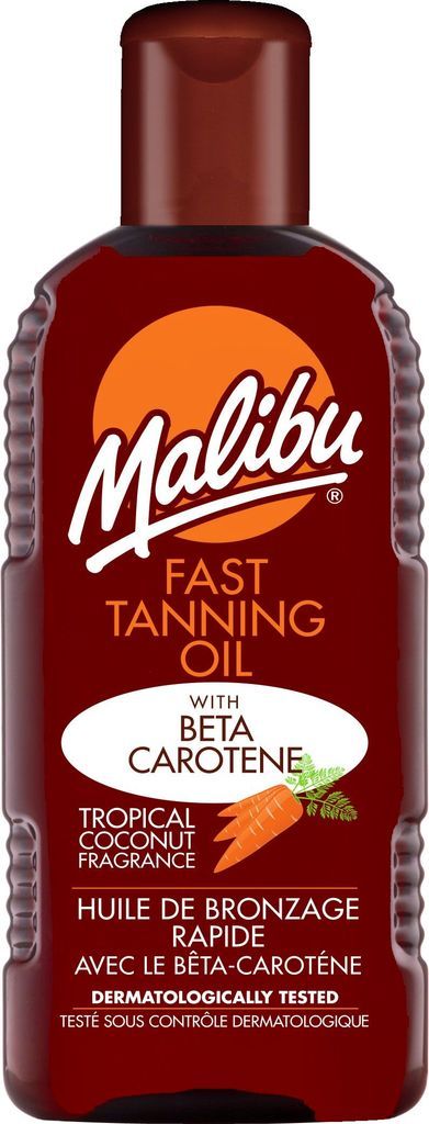 malibu fast tanning oil with beta carotene