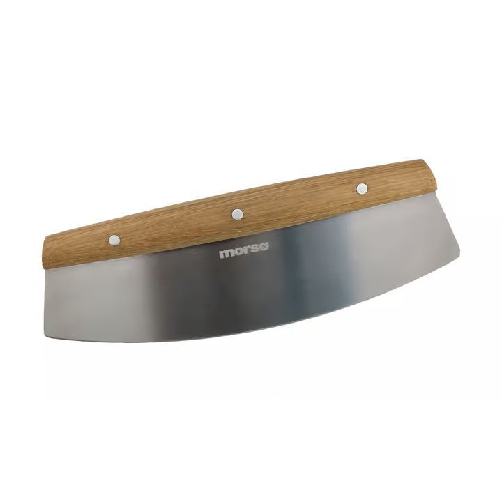(6)morsø pizza- og urteskærerb 7,2 x l 30 cm - rustfrit stål/egetræ