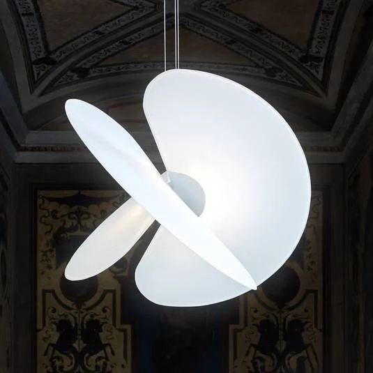 luceplan levante led-hængelampe hvid ø60cm 28w