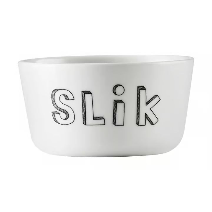 liebe skål - slikø 13,5 cm - porcelæn - hvid