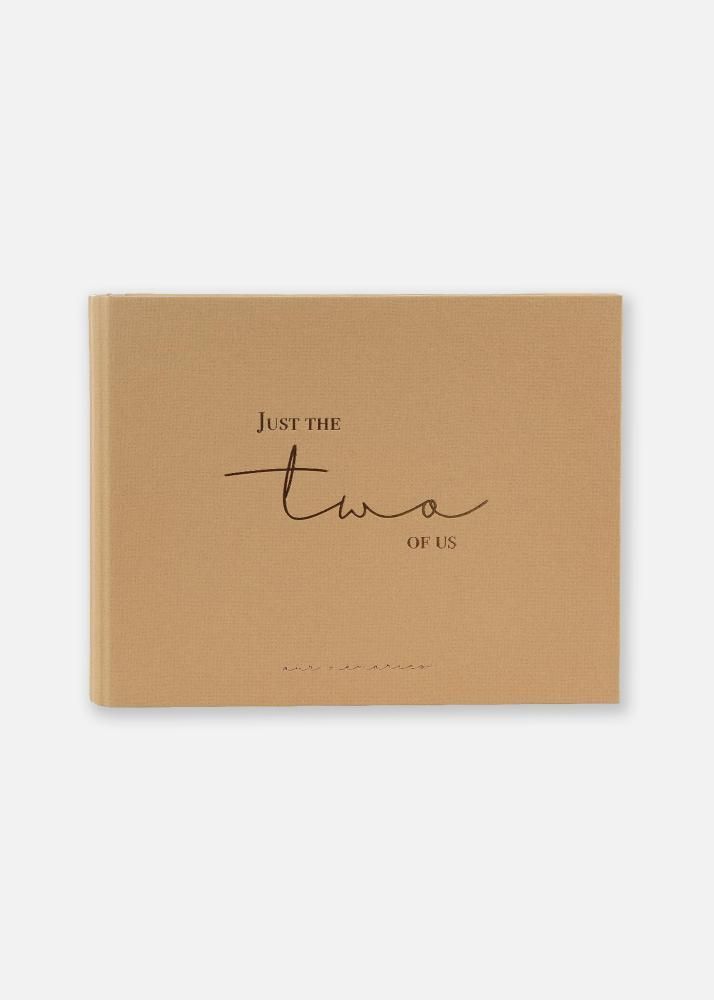 Just the two of us Gæstebog Brun - 25x20 cm (100 Hvide sider / 50 blade)