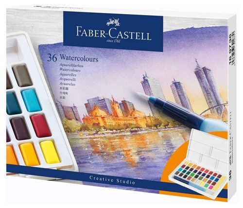 Faber-Castell Watercolours in Pans 36 Set