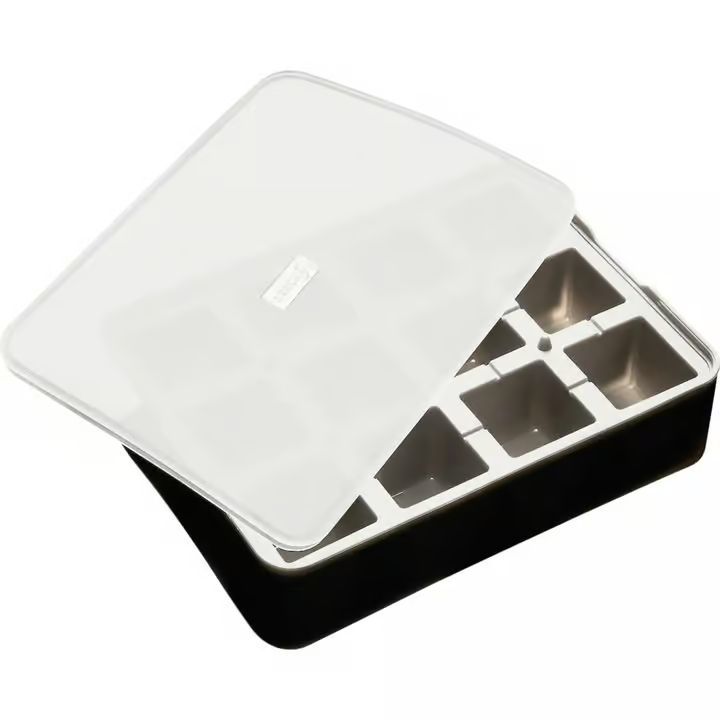 LURCH Isterningebakke Cubes - 4 x 4 cm - Platinsilikone - Sort