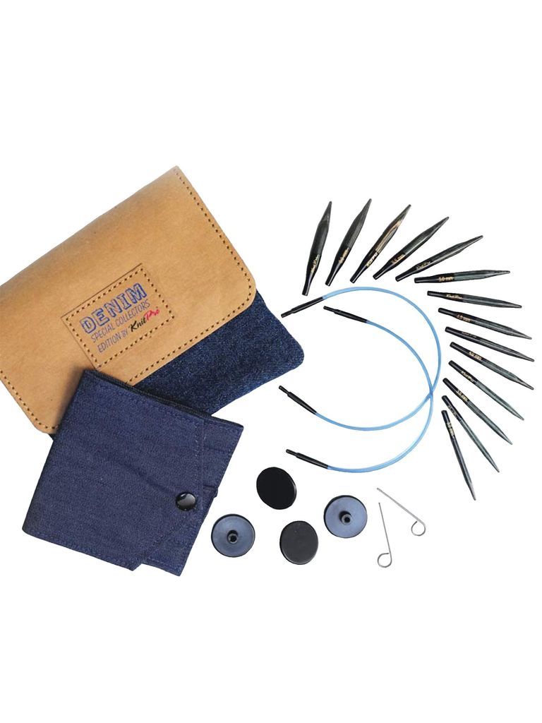knitpro indigo wood "mini" udskiftelige rundpindesæt